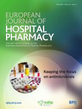 European Journal of Hospital Pharmacy: 29 (e1)